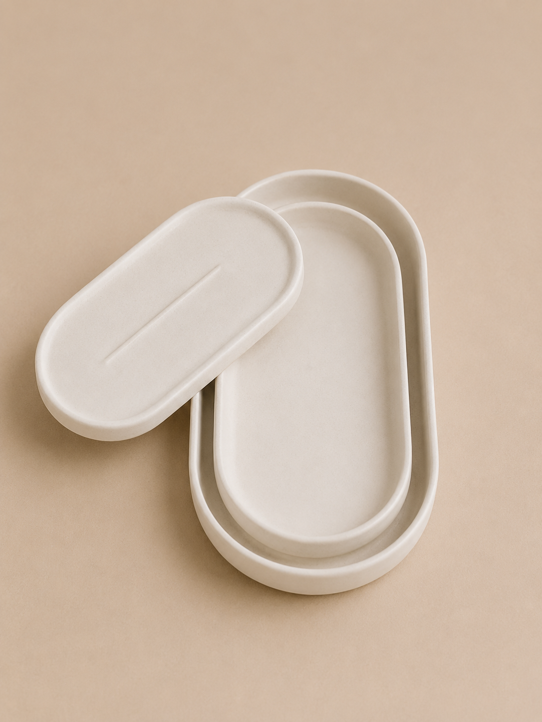 Plat / assiette ovale Rose